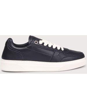 Represent Initial Leather Trainers - Blue