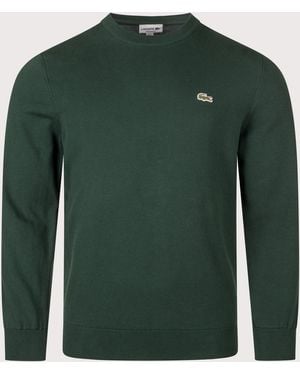 Lacoste Regular Fit Croc Logo Knitted Jumper - Green
