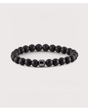 Mysterious Jeweller Onyx Beaded Stretch Bracelet - Black