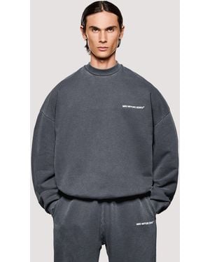 MKI Miyuki-Zoku Box Fit Uniform Crewneck Sweatshirt - Grey