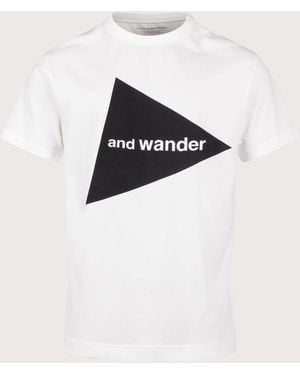 and wander Big Logo T-Shirt - White