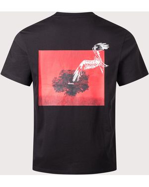 HUGO Relaxed Fit Derlyns T-Shirt - Black