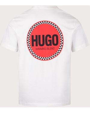 HUGO Relaxed Fit Derdcho T-Shirt - White