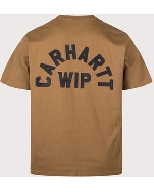 Carhartt Loose Fit Arch Script T-Shirt - Brown