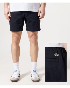 Lacoste Regular Fit Stretch Cotton Chino Shorts - Blue
