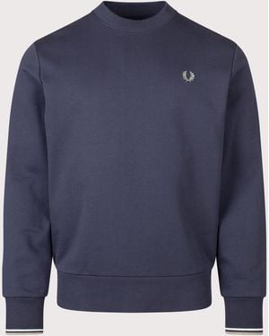 Fred Perry Regular Fit Crew Neck Sweatshirt - Blue