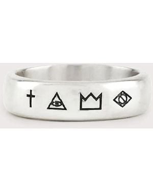 Serge Denimes 4 Symbols Ring - White