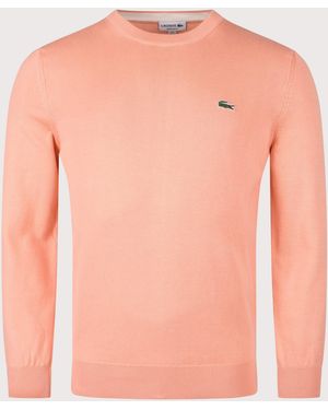 Lacoste Croc Logo Knitted Jumper - Pink