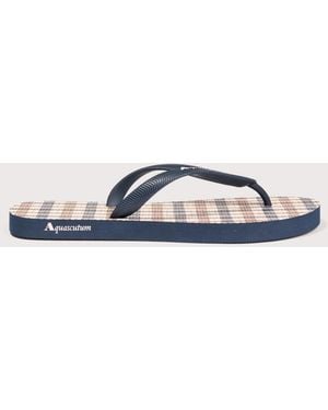 Aquascutum Iconic Flip Flops - Blue