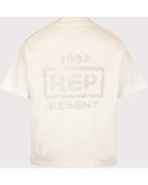 Represent Oversized Box Fit Reverse Resent T-Shirt - Natural