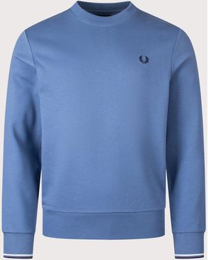Fred Perry Regular Fit Crew Neck Sweatshirt - Blue