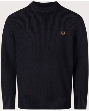 Fred Perry Regular Fit Fisherman Jumper - Blue