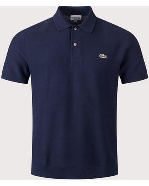 Lacoste Classic Fit Knitted Polo Shirt - Blue
