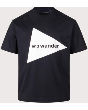 and wander Regular Fit Big Logo T-Shirt - Blue