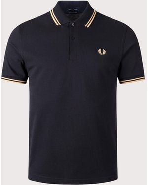 Fred Perry Regular Fit Twin Tipped Polo Shirt - Black