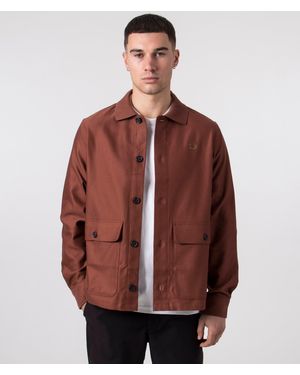 Fred Perry Utility Pocket Overshirt - Brown