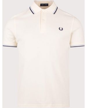 Fred Perry Regular Fit Twin Tipped Polo Shirt - Natural