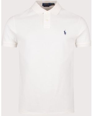 Polo Ralph Lauren Custom Slim Fit Mesh Polo Shirt - Natural