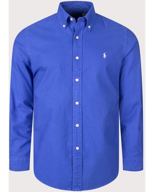 Polo Ralph Lauren Custom Fit Garment-Dyed Oxford Shirt - Blue