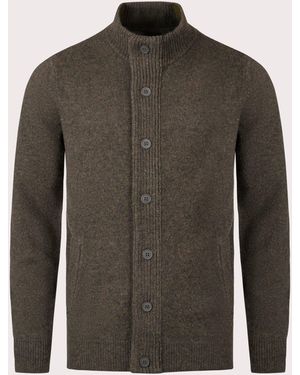 Barbour Essential Patch Zip Through Knitted Jumper - Green