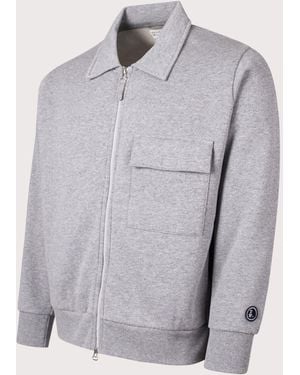 Universal Works Relaxed Fit Tyler Zip Through Sweatshirt - Grey