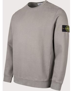 Stone Island Brushed Organic Cotton Sweatshirt - Grey