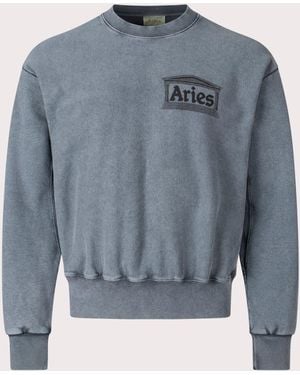 Aries Premium Aged Temple Sweatshirt - Blue