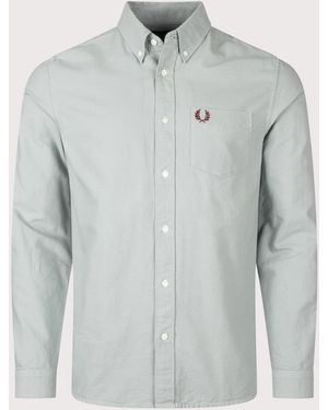 Fred Perry Regular Fit Oxford Shirt - Grey