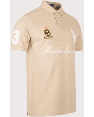 Polo Ralph Lauren Classic Fit Big Pony Mesh Polo Shirt - Natural