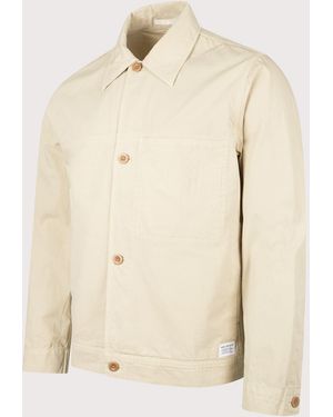 Norse Projects Relaxed Fit Arresskov Compact Cotton Overshirt - Natural