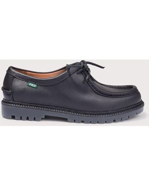 Polo Ralph Lauren Jett Lug-Sole Leather Moc-Toe Shoes - Blue