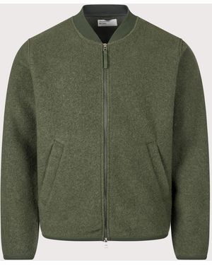 Universal Works Zip Through Bomber Jacket - Green