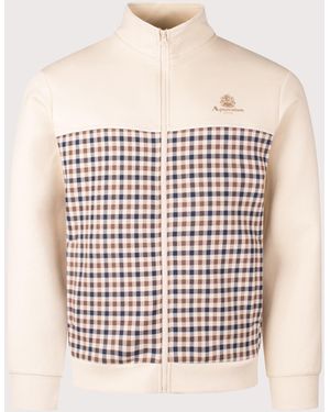 Aquascutum Scuba Insert Mockneck Track Top - White