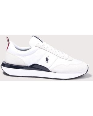 Polo Ralph Lauren Train 89 Suede &Amp; Oxford Trainers - White