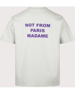 Drole de Monsieur Regular Fit Bold Slogan T-Shirt - Grey