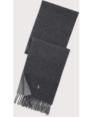 Polo Ralph Lauren Reversible Wool-Blend Scarf - Grey