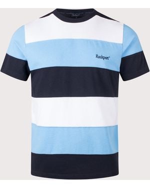 Rockport Relaxed Fit Dyer Stripe T-Shirt - Blue