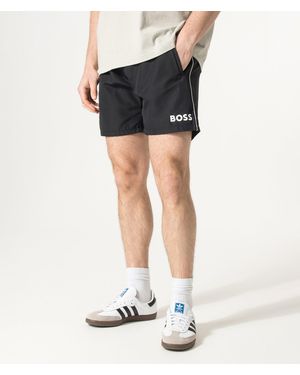 BOSS Regular Fit Starfish Swim Shorts - Black