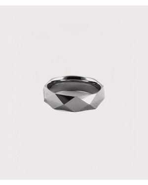Mysterious Jeweller Geometric Tungsten Carbide Ring - White