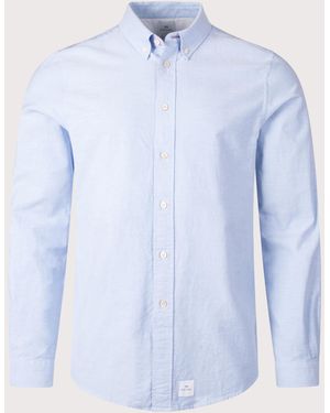 Paul Smith Slim Fit Stitch Cuff Detail Shirt - Blue