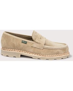 Paraboot Nantes Suede Leather Moccasins - Natural