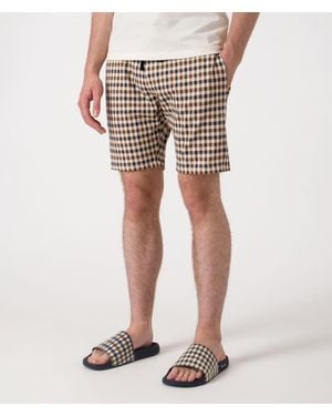 Aquascutum Club Check Short Trousers - Natural