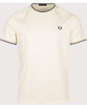 Fred Perry Regular Fit Twin Tipped T-Shirt - Natural