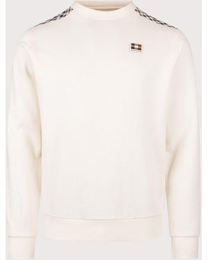 Aquascutum Lamina Insert Crewneck Sweatshirt - Natural