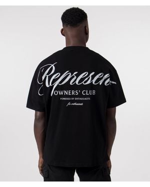 Represent Owners Club Script T-Shirt - Black