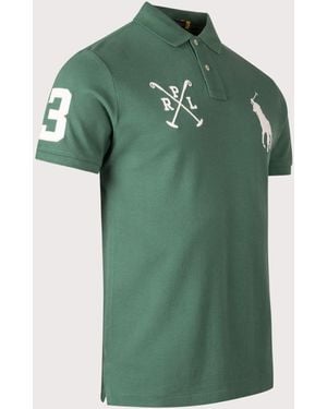 Polo Ralph Lauren Custom Slim Fit Big Pony Mesh Polo Shirt - Green