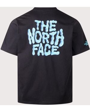 The North Face Relaxed Fit Drip Logo T-Shirt - Black