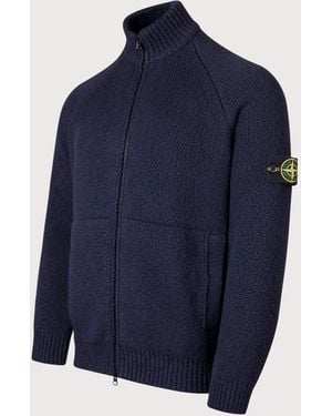 Stone Island Zip Through Cardigan - Blue