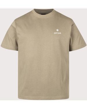 Snow Peak Relaxed Fit New Standard Logo T-Shirt - Natural
