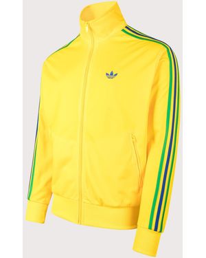 adidas Originals Loose Fit Firebird Track Top - Yellow